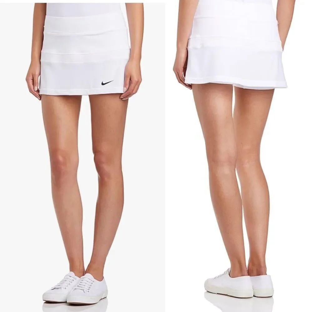 Nike Women's white Tennis Court Skirt Skort 12” size M NEW